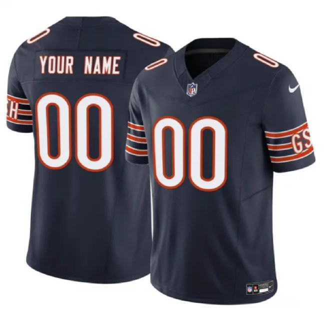 Youth Chicago Bears Active Player Custom Navy 2023 F.U.S.E. Vapor Untouchable Limited Football Stitched Jersey
